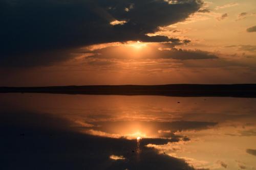 Закат, озеро Туз